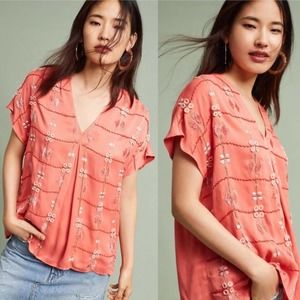 BLANK LONDON Coral Cinque Terre Embellished Blouse